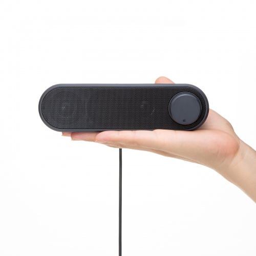 USBスピーカー（6W出力・小型・サウンドバー型・PCスピーカー・2mケーブル）