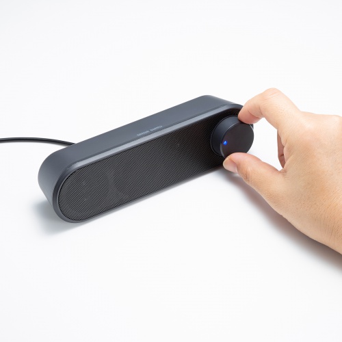 USBスピーカー（6W出力・小型・サウンドバー型・PCスピーカー・2mケーブル）