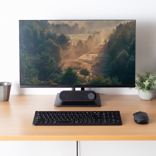 USBスピーカー（6W出力・小型・サウンドバー型・PCスピーカー・2mケーブル）