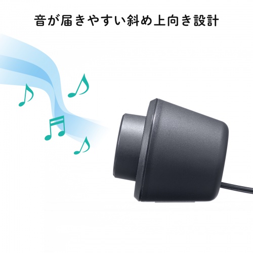 USBスピーカー（6W出力・小型・サウンドバー型・PCスピーカー・2mケーブル）