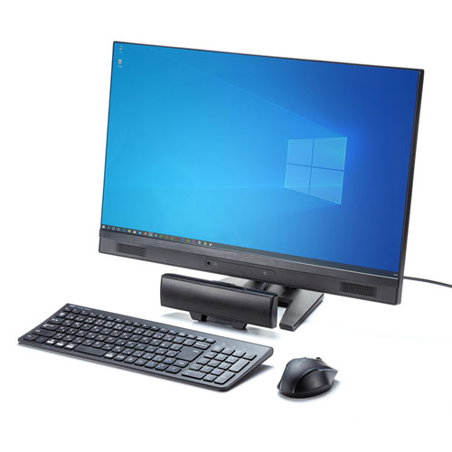 USBサウンドバースピーカー（Type-C接続・クリップ付き・6W・音量調整ボタン）