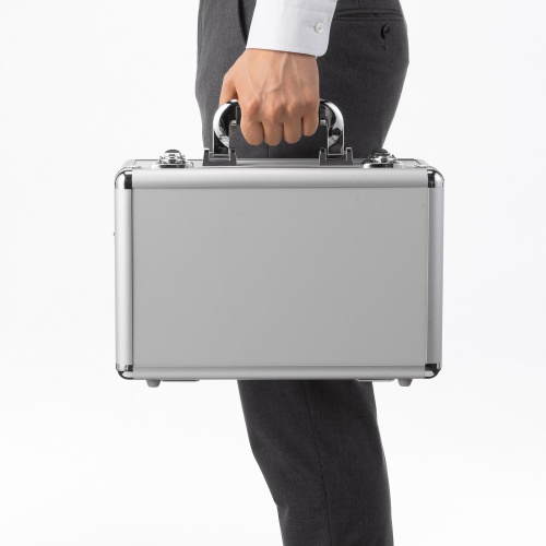 ワイヤレスガイドシステム収納ケース（MM-WGS4/EZ4-HSGS001用・キャリングケース・アルミケース・鍵付・ショルダーベルト付）