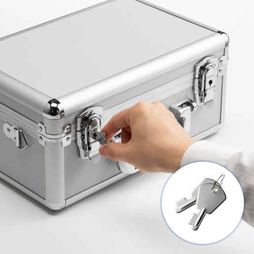 ワイヤレスガイドシステム収納ケース（MM-WGS4/EZ4-HSGS001用・キャリングケース・アルミケース・鍵付・ショルダーベルト付）