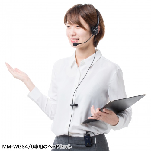 ワイヤレスガイドシステム用ヘッドセット（MM-WGS用ヘッドセット・オーバーヘッド型・片耳・拡声器）