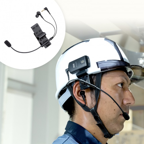 ヘルメット用イヤホンマイク（ワイヤレスガイドシステム・MM-WGS4専用）