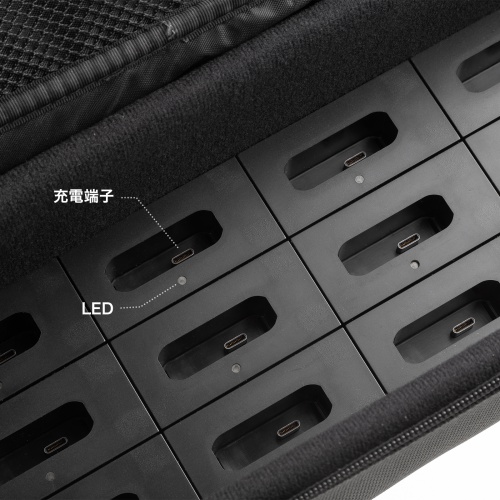 ワイヤレスガイドシステム充電ステーション（MM-WGS5T・MM-WGS5R・12台用・充電台・ツアーガイドシステム・充電クレードル）MM-WGS5-CL12 サンワサプライ