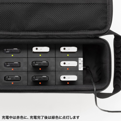 ワイヤレスガイドシステム充電ステーション（MM-WGS5T・MM-WGS5R・12台用・充電台・ツアーガイドシステム・充電クレードル）MM-WGS5-CL12 サンワサプライ