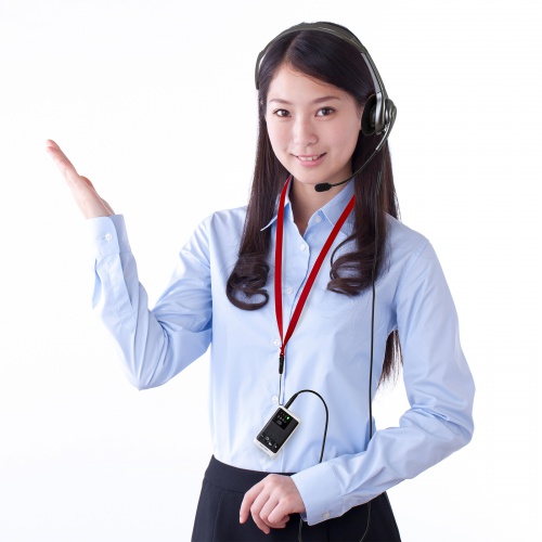 ワイヤレスガイドシステム（親機用ヘッドセット・MM-WGS5RT用・単一指向性・ケーブル長約1.0m）