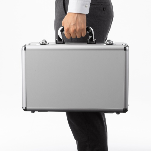 ワイヤレスガイドシステム収納ケース（MM-WGS6/EZ4-HSGS002用・キャリングケース・アルミケース・鍵付・ショルダーベルト付）