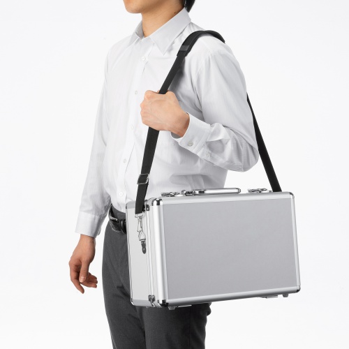 ワイヤレスガイドシステム収納ケース（MM-WGS6/EZ4-HSGS002用・キャリングケース・アルミケース・鍵付・ショルダーベルト付）