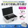 ワイヤレスガイドシステム収納ケース（MM-WGS6/EZ4-HSGS002用・キャリングケース・アルミケース・鍵付・ショルダーベルト付）