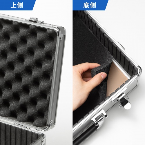 ワイヤレスガイドシステム収納ケース（MM-WGS6/EZ4-HSGS002用・キャリングケース・アルミケース・鍵付・ショルダーベルト付）