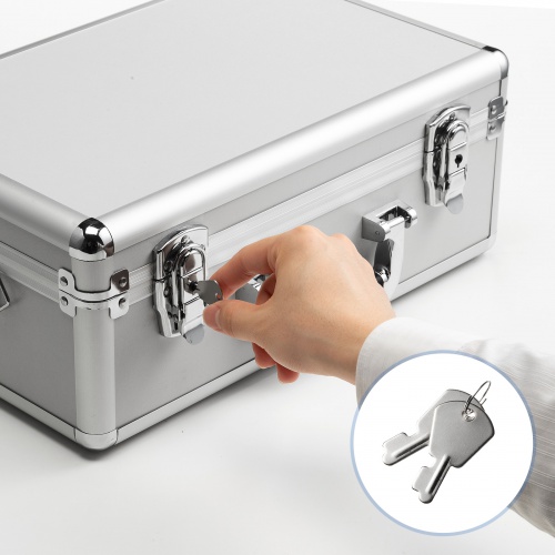 ワイヤレスガイドシステム収納ケース（MM-WGS6/EZ4-HSGS002用・キャリングケース・アルミケース・鍵付・ショルダーベルト付）