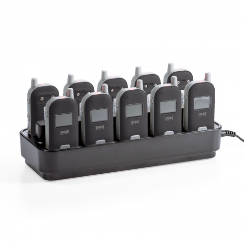 MM-WGS6/EZ4-HSGS002専用充電ステーション（10台用・ワイヤレスガイドシステム充電台・ツアーガイド・シスガイド・充電クレードル）