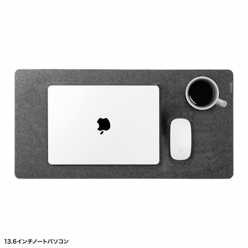 デスクマット（フェルト・幅60cm・奥行30cm・大型マウスパッド・デスクパッド・ブラック） MPD-FLT2BK サンワサプライ