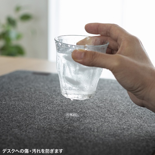 デスクマット（フェルト・幅60cm・奥行30cm・大型マウスパッド・デスクパッド・ブラック） MPD-FLT2BK サンワサプライ