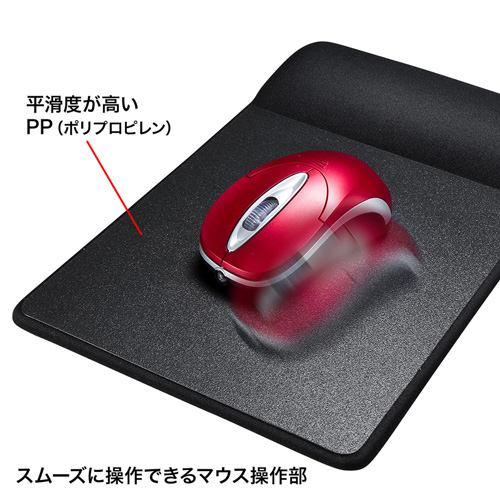マウスパッド（リストレスト付き・ブラック） MPD-GELNNBK サンワサプライ