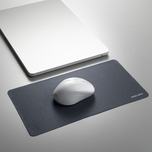 マウスパッド（パソコン液晶保護・クリーニングクロス・3WAY・超薄型・ノートパソコン・すべり止め・手洗い可能・ブラック）