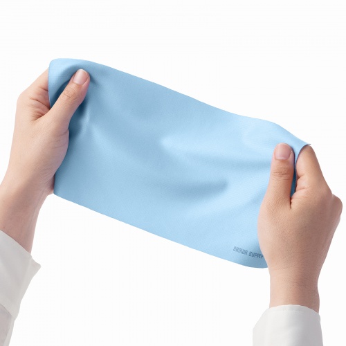 マウスパッド（パソコン液晶保護・クリーニングクロス・3WAY・超薄型・ノートパソコン・すべり止め・手洗い可能・ブルー）