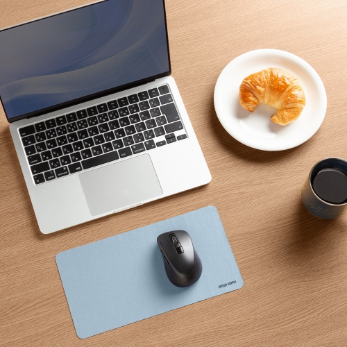 マウスパッド（パソコン液晶保護・クリーニングクロス・3WAY・超薄型・ノートパソコン・すべり止め・手洗い可能・グレー）