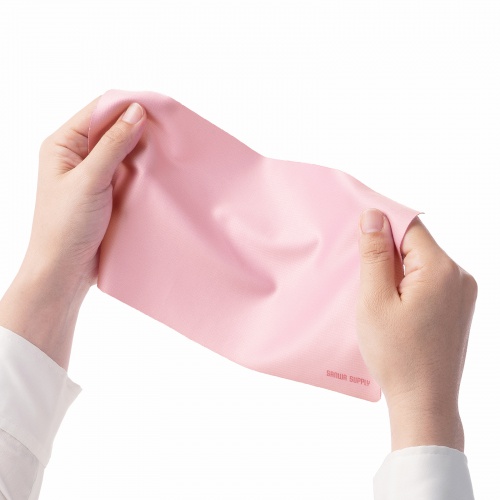 マウスパッド（パソコン液晶保護・クリーニングクロス・3WAY・超薄型・ノートパソコン・すべり止め・手洗い可能・ピンク）