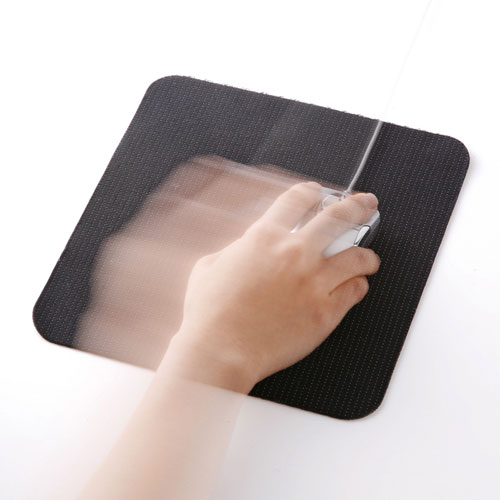 ふれるだけで身体の静電気を除去し銀の力で抗菌・防臭効果を持つ静電気除去マウスパッド(ブラック) MPD-SE1BK サンワサプライ