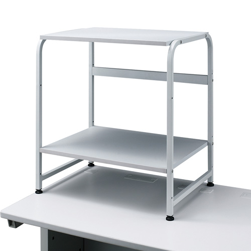 机上ラック（プリンター台・卓上・中棚付き・周辺機器・キーボード収納・幅64cm・奥行45cm・パソコン台） サンワサプライ