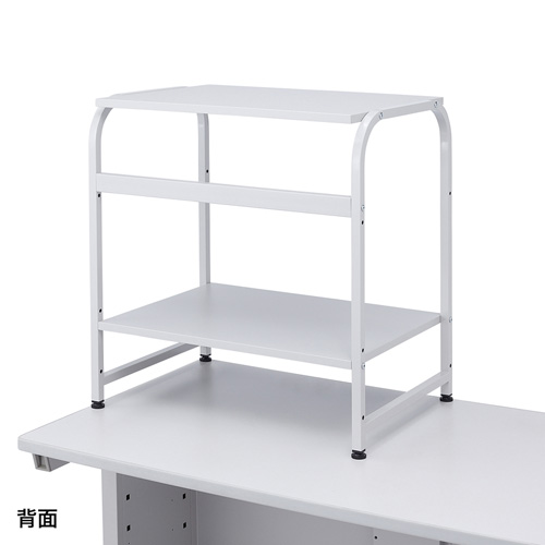 机上ラック（プリンター台・卓上・中棚付き・周辺機器・キーボード収納・幅64cm・奥行45cm・パソコン台） サンワサプライ