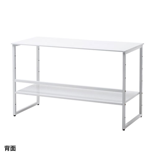 机上ラック（モニター台・中棚付き・ワイド・スチール製・ 耐荷重50㎏・大型モニター・レーザープリンター設置・幅98cm・奥行45cm・プリンター台） サンワサプライ