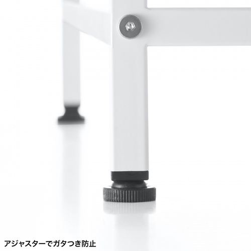 【アウトレット】デスク上収納ラック（机上台・幅64cm・3段・ハイタイプ・シェルフ・机上ラック・モニター台・プリンタ台・ホワイト）