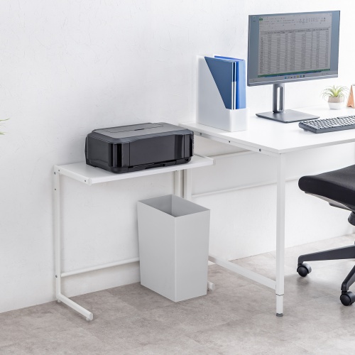 デスク上収納ラック（机上台・幅65cm・ハイタイプ・シェルフ・机上ラック・モニター台・ホワイト）