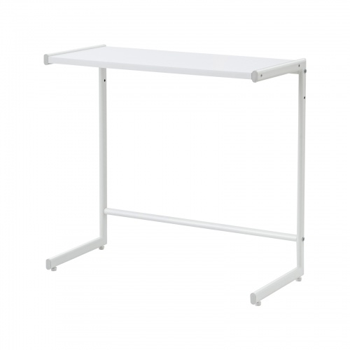 デスク上収納ラック（机上台・幅65cm・ハイタイプ・シェルフ・机上ラック・モニター台・ホワイト）