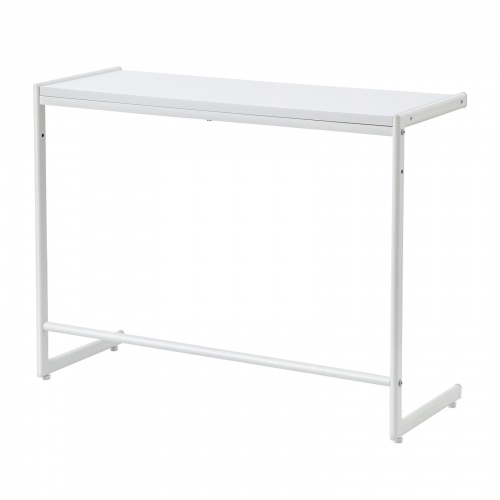 デスク上収納ラック（机上台・幅80cm・ハイタイプ・シェルフ・机上ラック・モニター台・ホワイト）