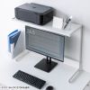 デスク上収納ラック（机上台・幅80cm・ハイタイプ・シェルフ・机上ラック・モニター台・ホワイト）