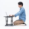 リフトアップデスク（卓上・スタンディングデスク・バネ圧昇降・幅68cm・高さ調整4.5～39.5cm・作業台・昇降デスク化・ブラック）