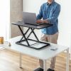 リフトアップデスク（卓上・スタンディングデスク・バネ圧昇降・幅68cm・高さ調整4.5～39.5cm・作業台・昇降デスク化・ブラック）