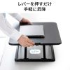 リフトアップデスク（卓上・スタンディングデスク・バネ圧昇降・幅68cm・高さ調整4.5～39.5cm・作業台・昇降デスク化・ブラック）