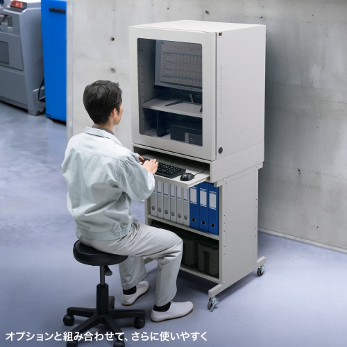 防塵ラック｜W650×D550×H750・放熱ファン・吸気フィルター