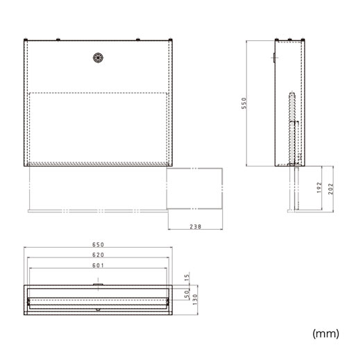 キーボード収納台（W650×D550mm）MR-FA65KBN【代引き不可商品】