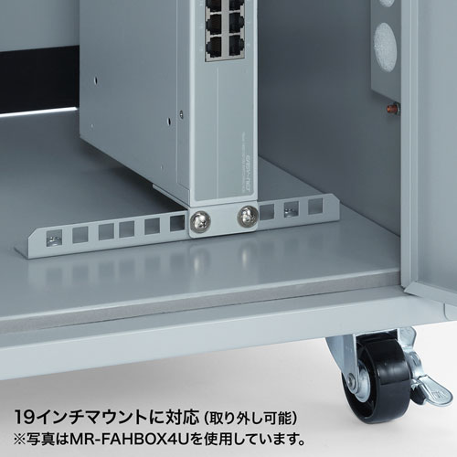 ハブボックス(防塵ラック・ラック・防塵・簡易・鍵付き・ホコリ・6U) MR-FAHBOX6U サンワサプライ