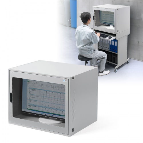 防塵ラック（簡易・W700×D550×H550mm・放熱ファン付き・3P・7個口タップ付属・一括集スイッチ付き）