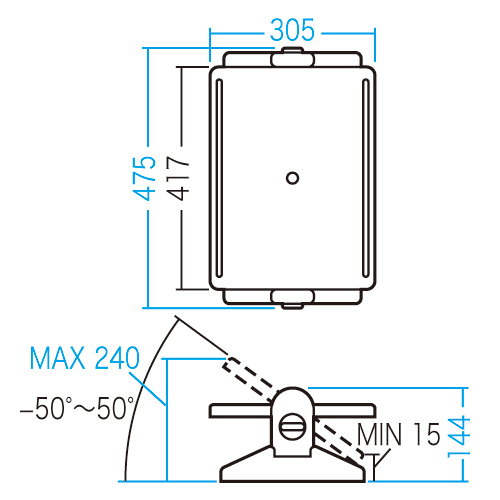 足置き台の高さと角度が調整できるエルゴノミクスフットレスト（1関節角度調整） MR-FR3 サンワサプライ