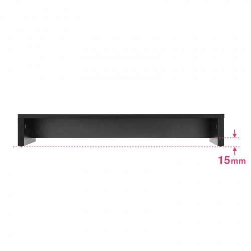 モニター台（机上台・幅約60cm・モニター下収納・木製・ブラック）