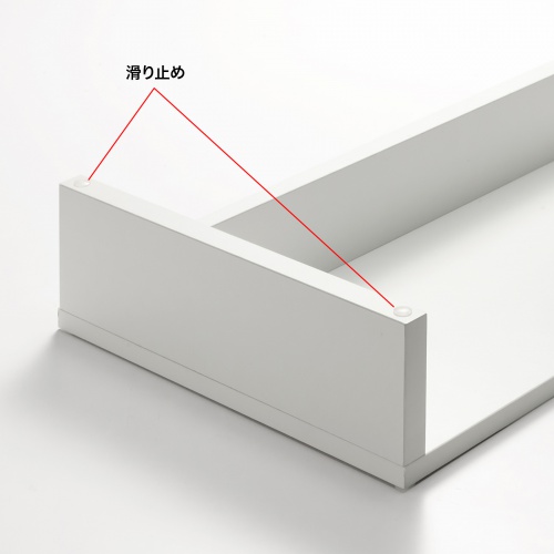 モニター台（机上台・幅約60cm・モニター下収納・木製・ホワイト）