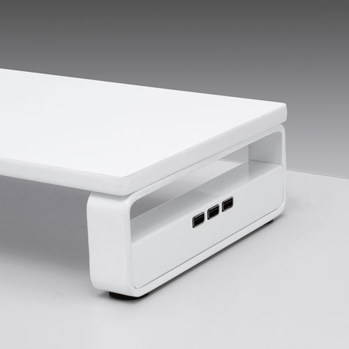 モニター台（USBハブ・机上液晶モニタースタンド・ホワイト・幅60cm