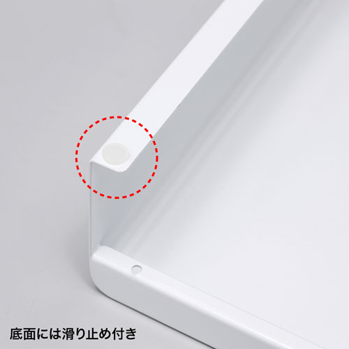 モニター台（机上ラック・卓上・幅60cm・奥行20cm・スチール・白・USB・電源・コンセント・キーボード収納 ） サンワサプライ MR-LC202WN