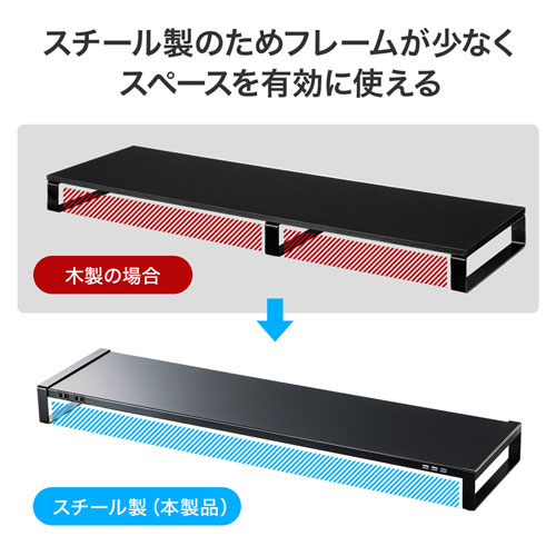 モニター台（電源タップ・USBハブ・机上・卓上・ラック・幅100cm