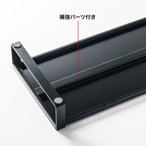 モニター台（机上ラック・卓上・シンプル・黒・スチール・天板・幅50cm・奥行25cm・スマホ・タブレット・ノートパソコン・プリンタ・キーボード収納） サンワサプライ MR-LC207BKN