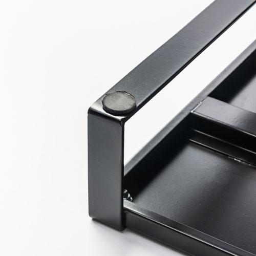 モニター台（机上ラック・卓上・幅100cm・ロング・奥行25cm・黒・スチール天板・スマホ・タブレット・ノートパソコン・プリンタ・キーボード収納） サンワサプライ MR-LC209BKN