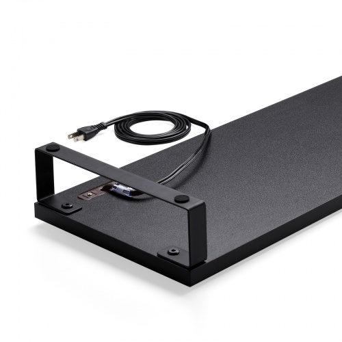 モニター台 ACコンセント付き（幅60cm・奥行き24cm・木製・モニター下収納・机上台・ブラック）MR-LC212BK